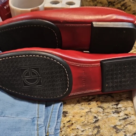 Cole Haan Red Leather Loafers - Picture 6 of 6